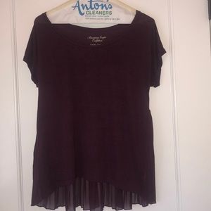 American Eagle Outfitters Maroon T- Shirt